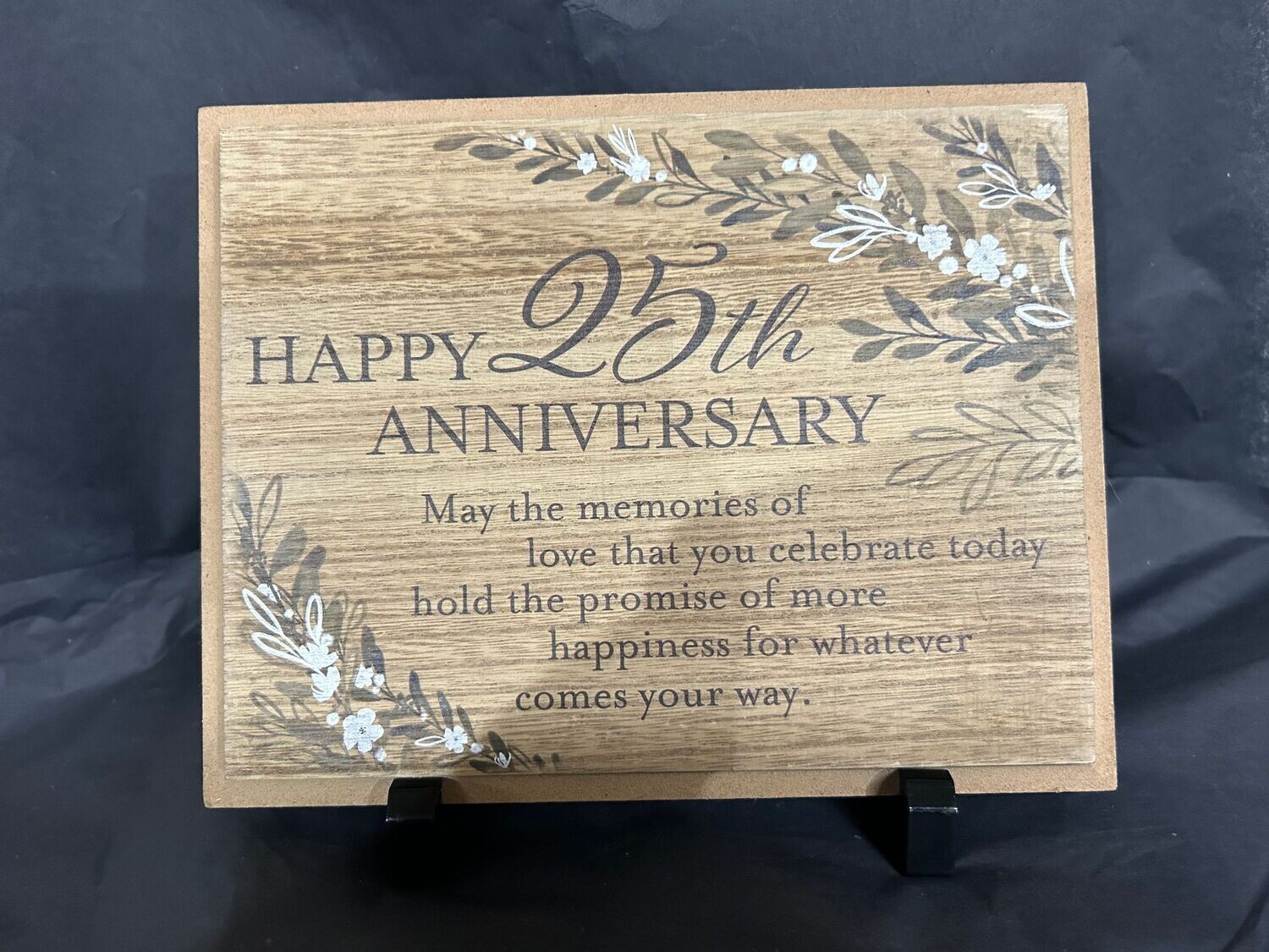 25th anniversary plaque