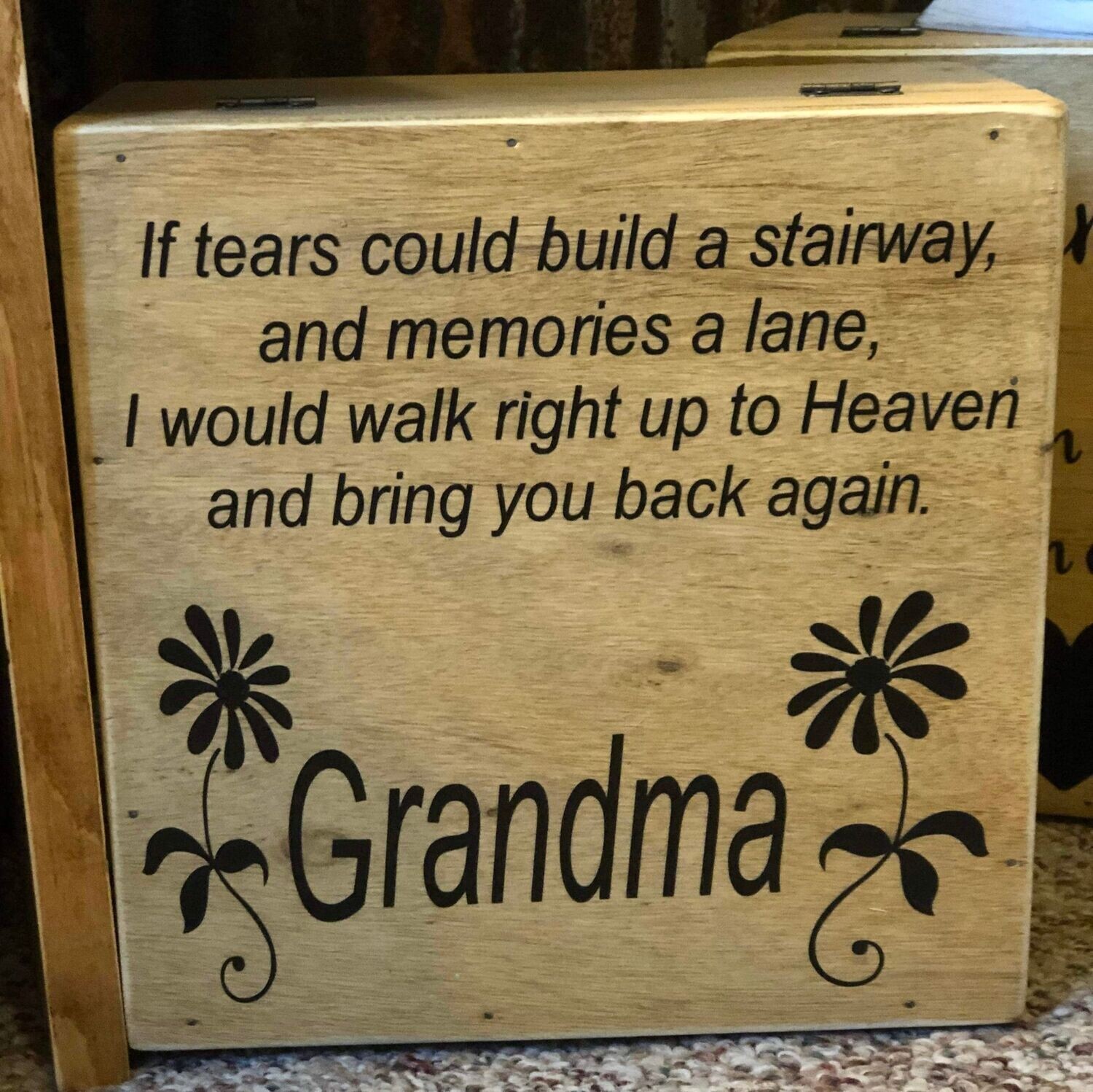 Grandma wood memory box
