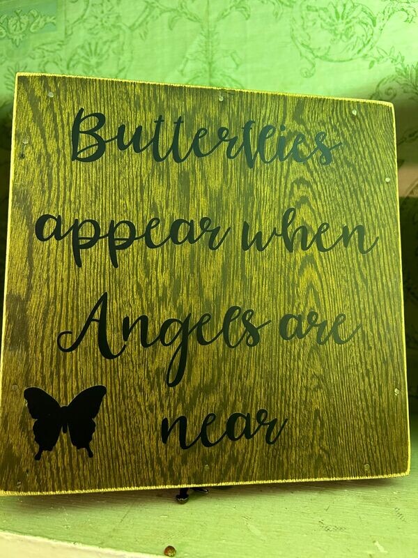 Butterflies wood memory box
