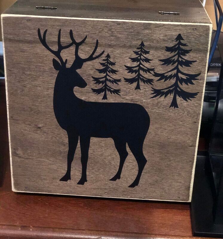 Deer wood memory box