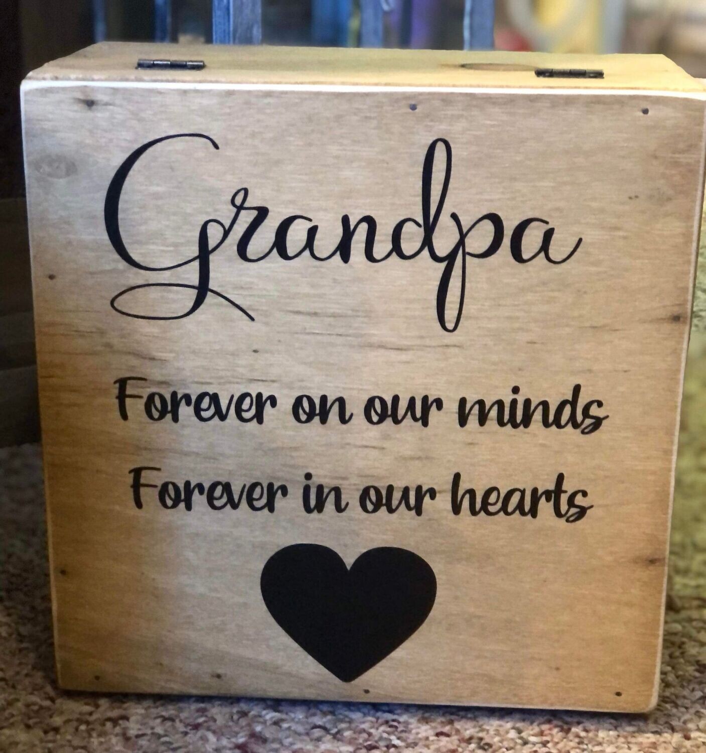 Grandpa wood memory box