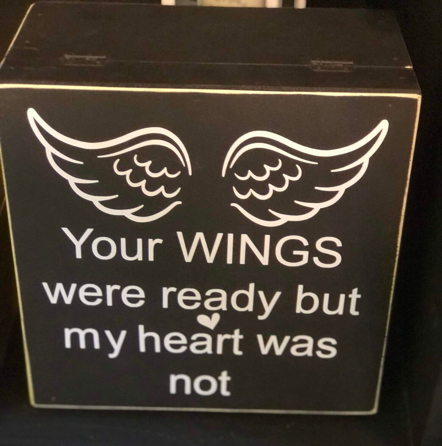 Wings wood memory box