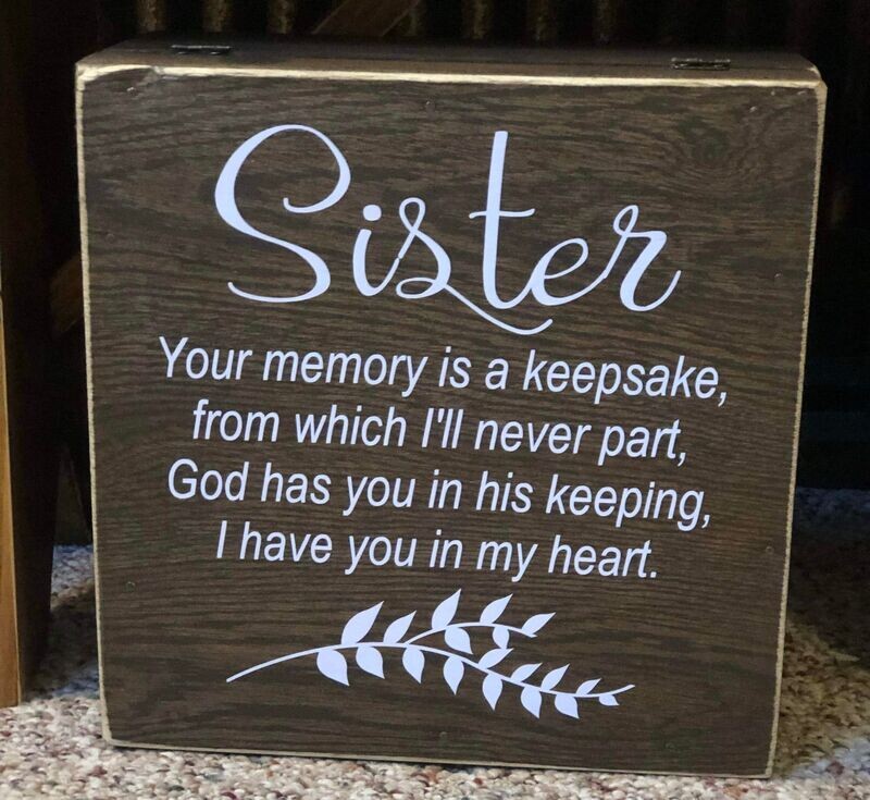 Sister wood memory box