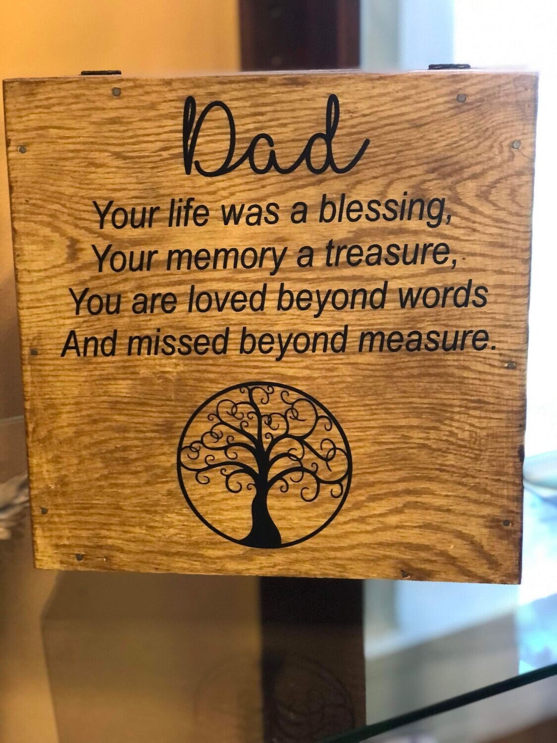 Dad wood memory box