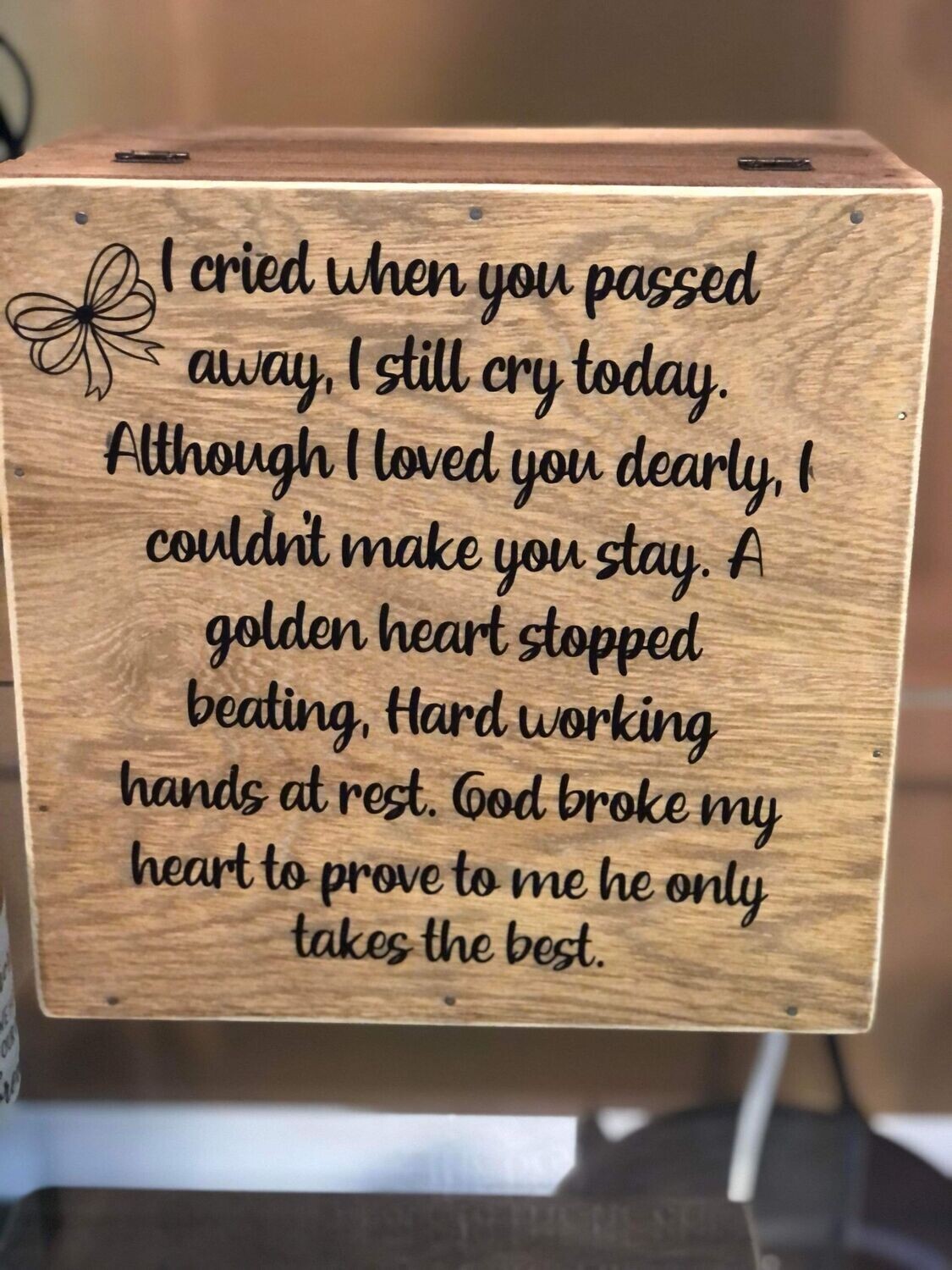 Wood memory box - Bow