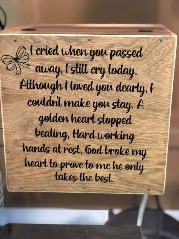 Wood memory box - Bow