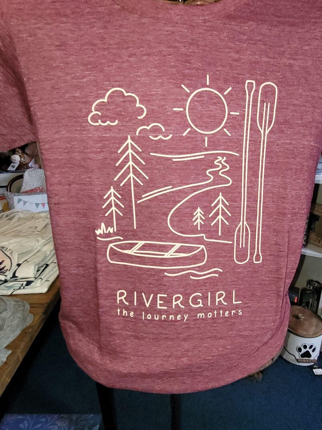 Rivergirl T-shirt Burgandy