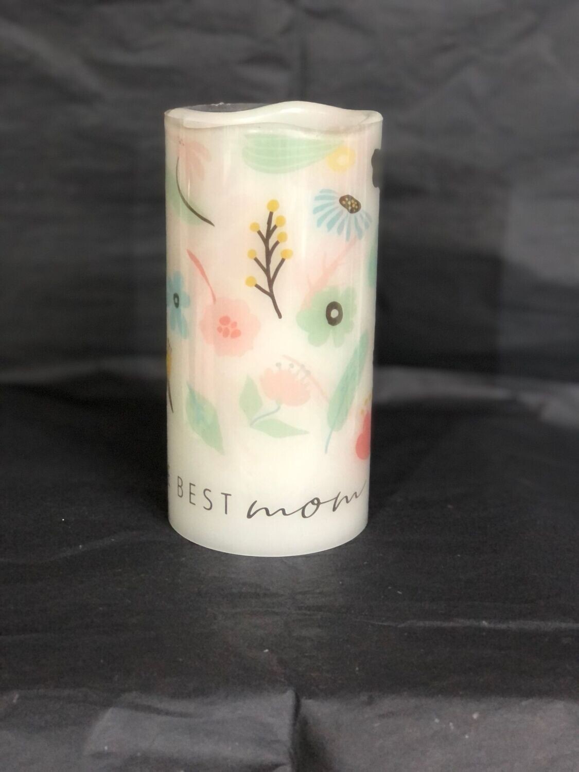 "Best Mom" battery operated wax candle