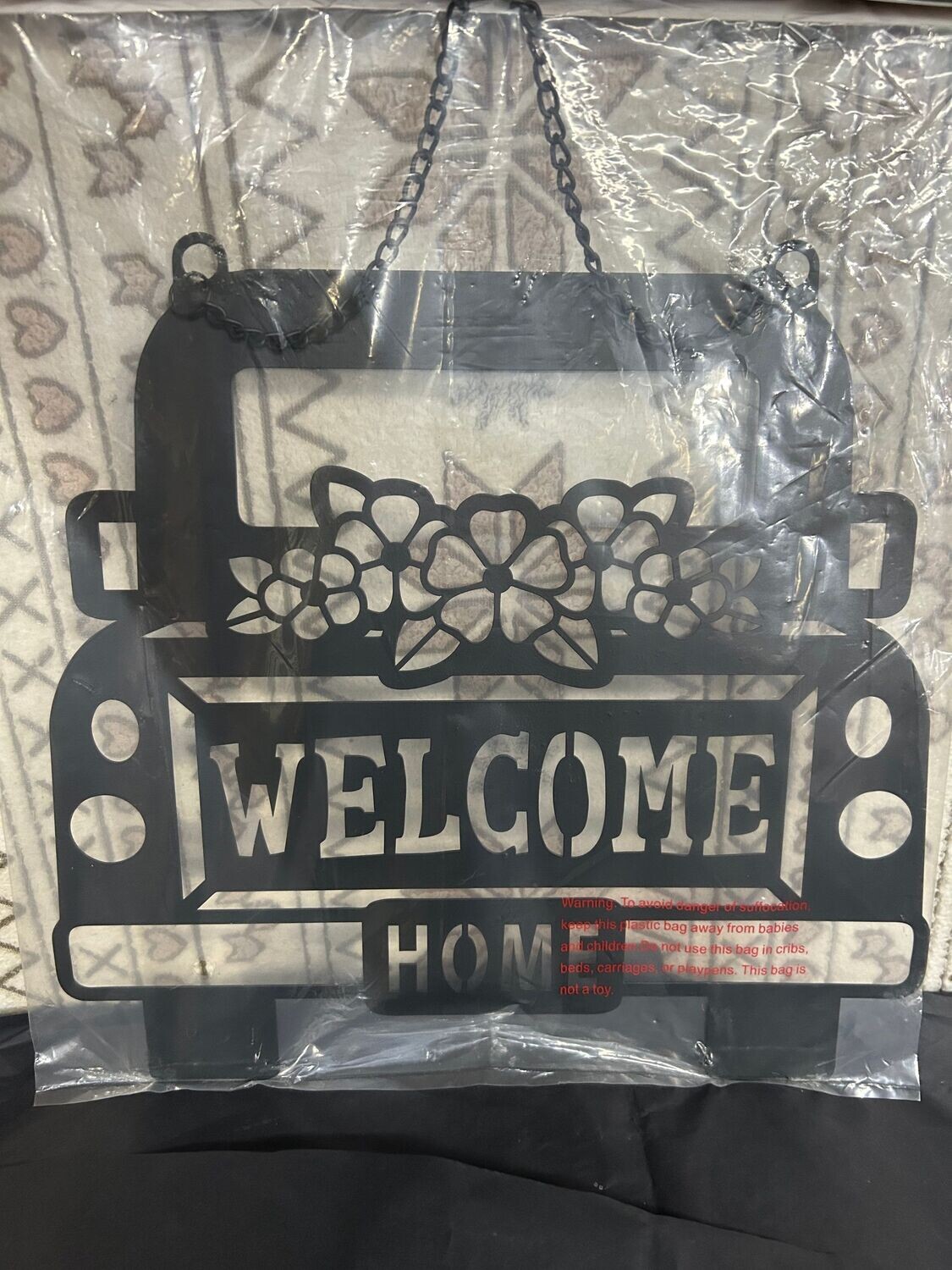 Truck metal garden sign