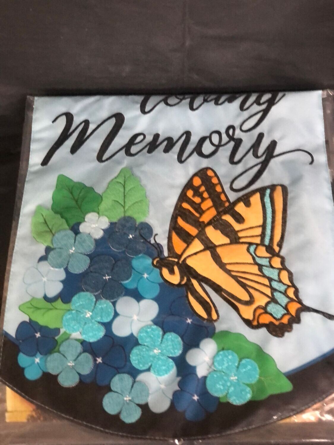 In Loving Memory garden flag