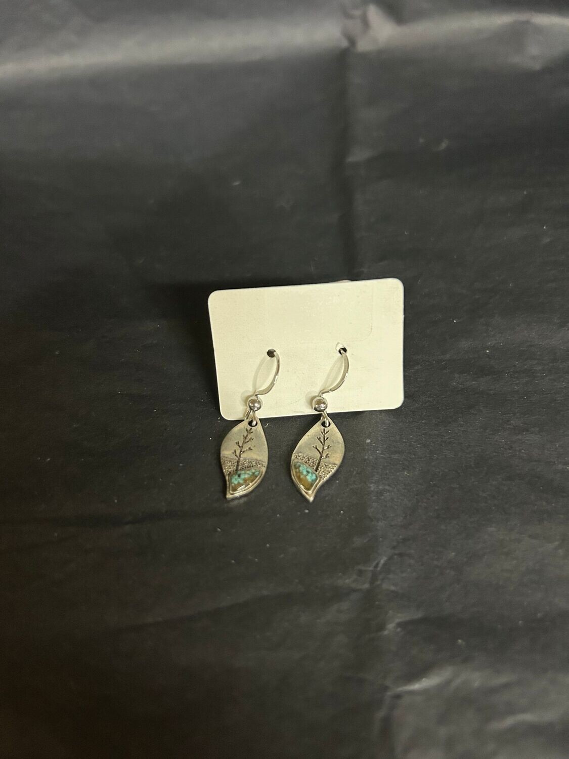 Teardrop w/ turquoise sterling silver