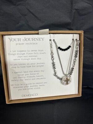 Your journey prayer necklace (dark beads)