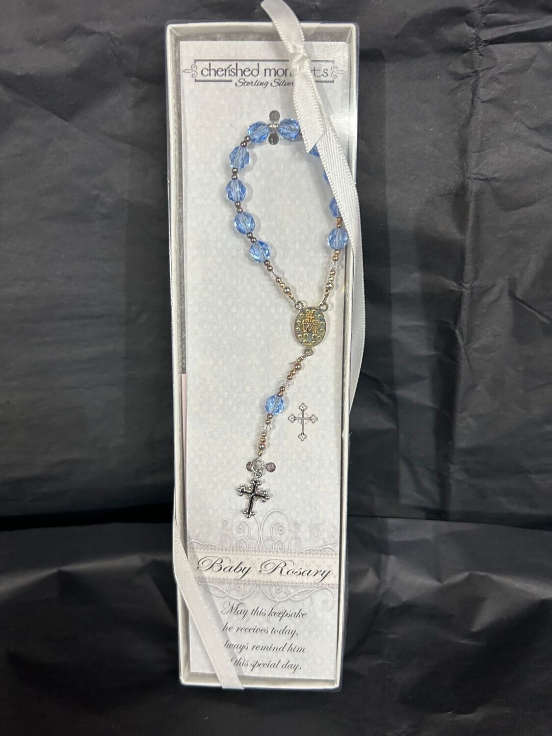 Sterling silver baby rosary