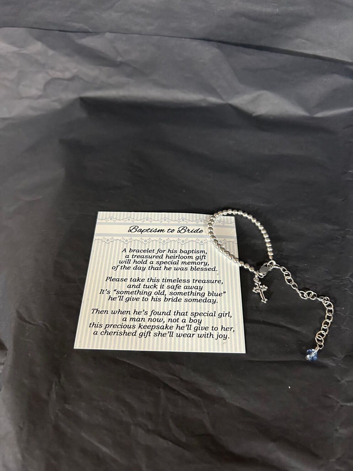 Baptism to Bride bracelet sterling silver