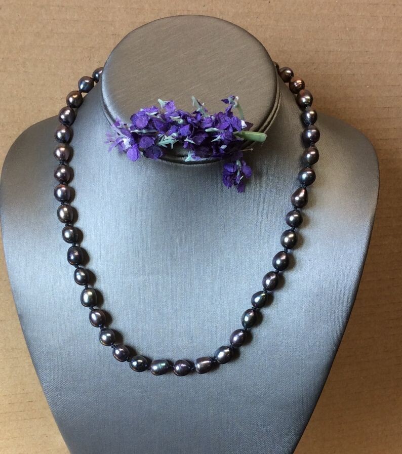 Tahitian Pearl Organic Gem Black Rice Pearl Men/Women