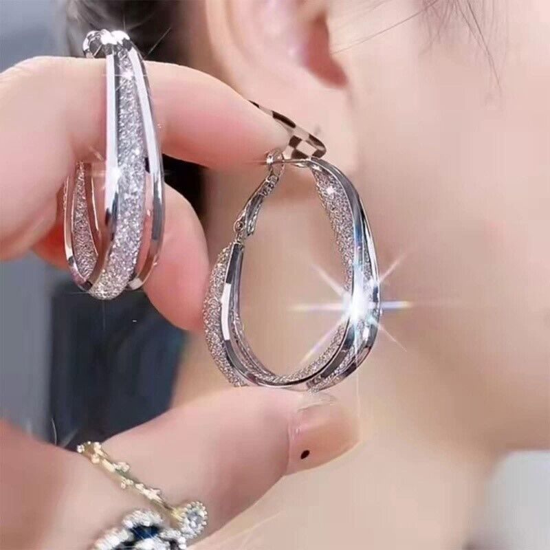 Twisted Mesh Hoop Earrings
