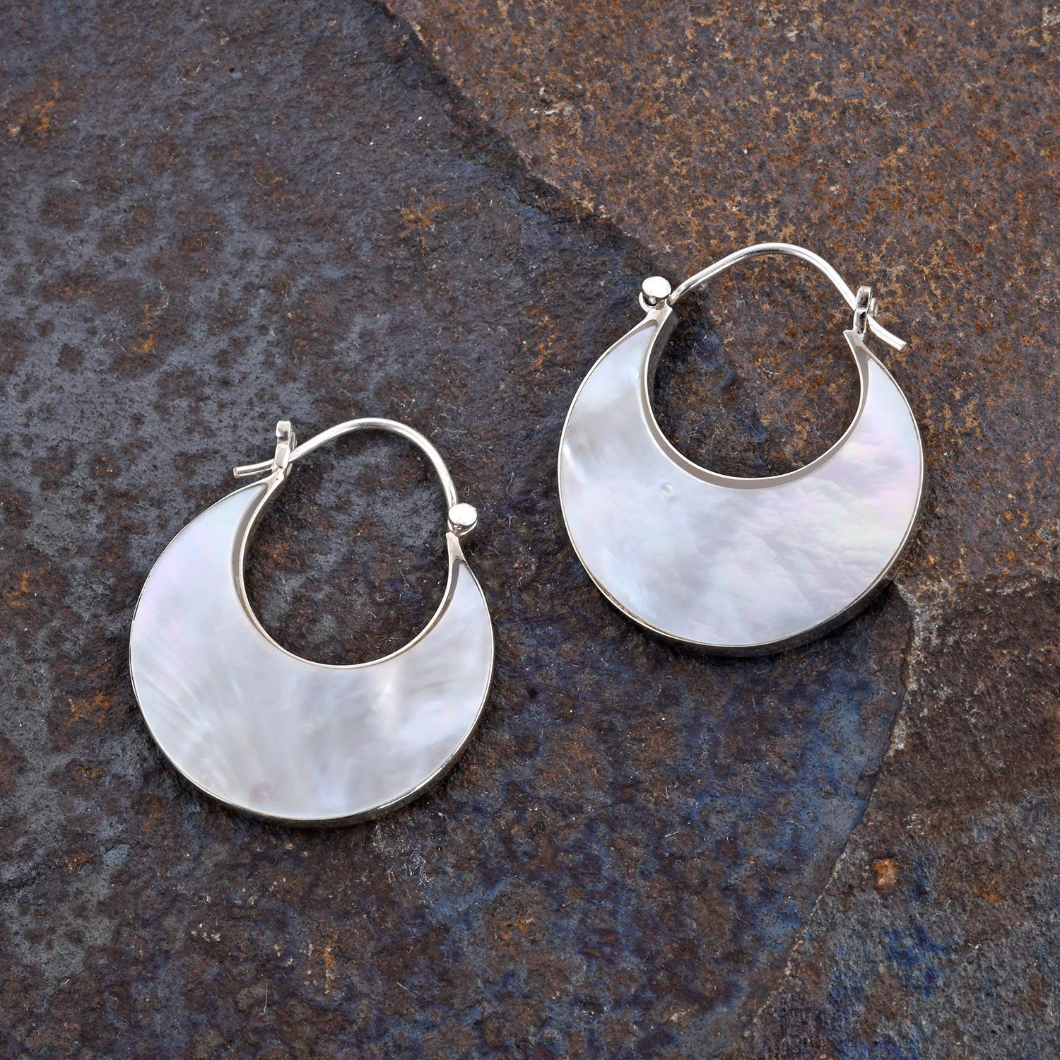 Natural Mother of Pearl 2.7cm Earrings