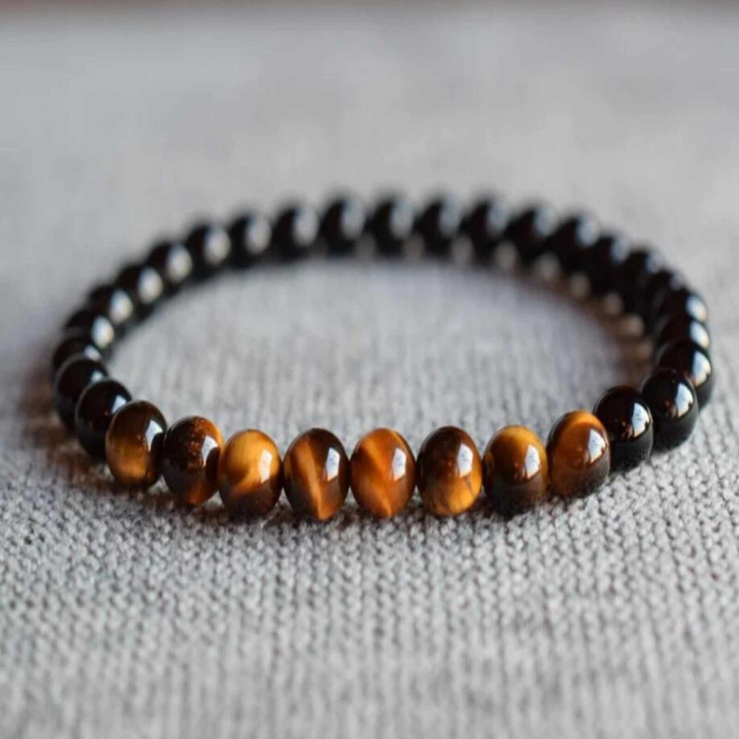 Natural Black  Onyx Brown Tiger's