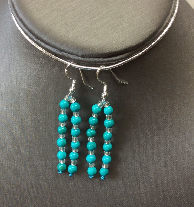 Genuine Natural Blue Turquoise Sterling Silver