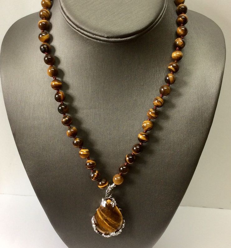 Tiger Eye Gem stones 22" 8mm