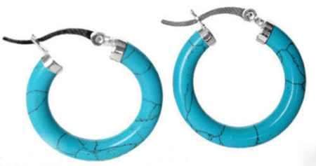 Genuine Natural Blue Turquoise Sterling Silver