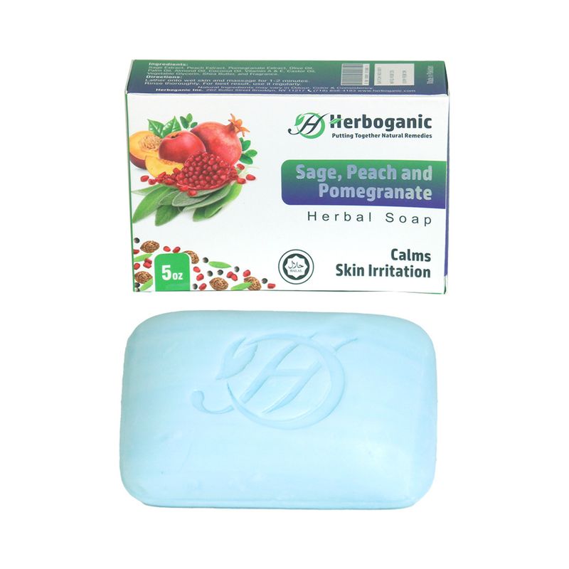 Sage, Peach and Pomegranate Herbal Soap, 5 oz