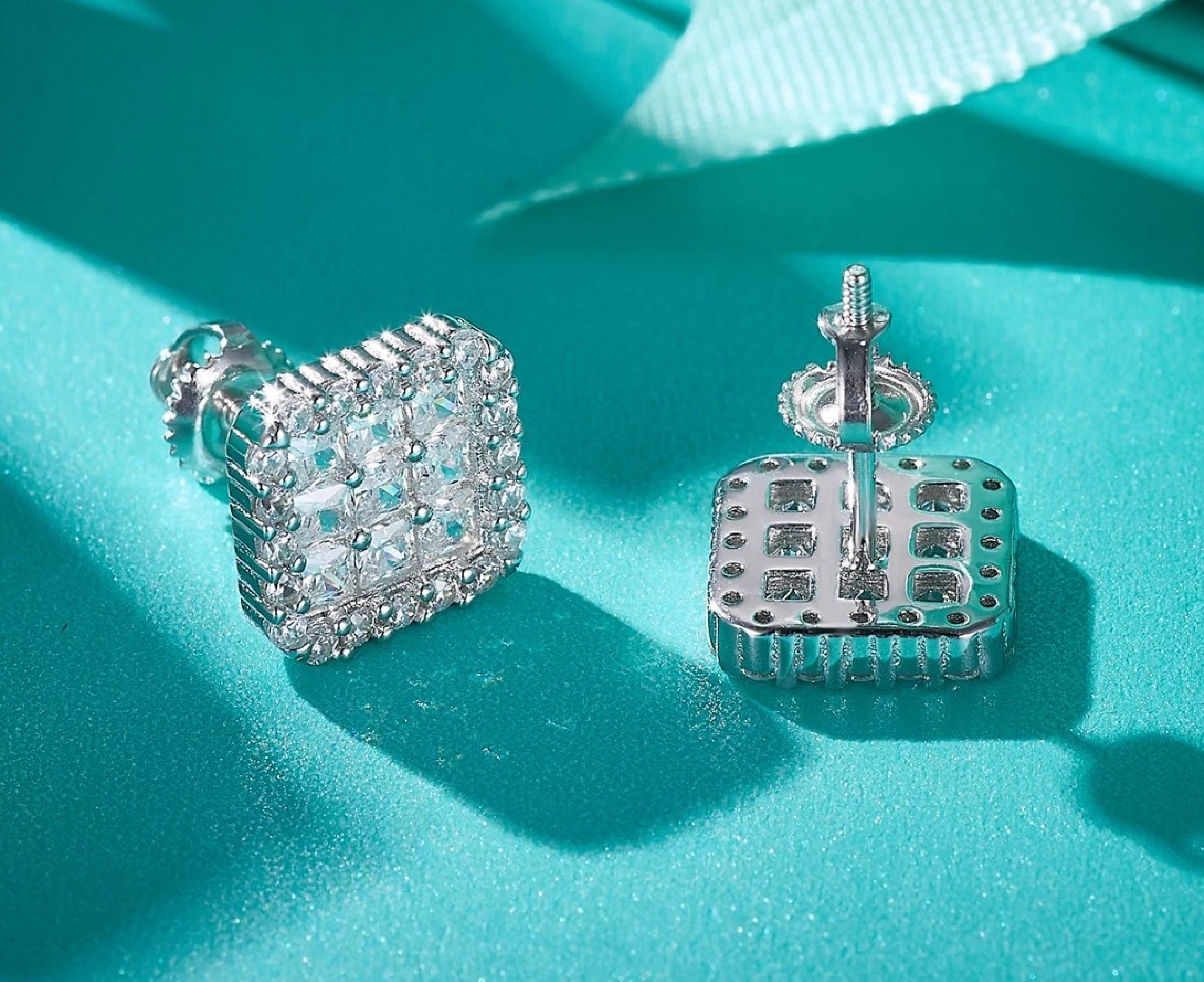 Men Princess Cut Moissanite Ice Hip Hop