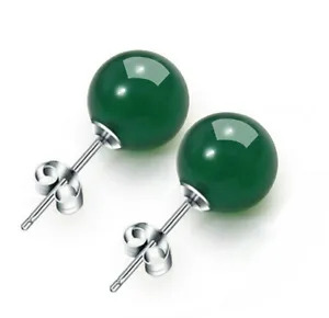 Natural Green Emerald 10mm Jade Gemstone