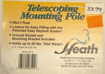 HEATH ADUSTABLE BIRD FDR POLE