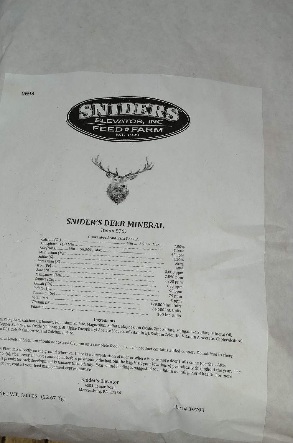 Sniders Deer Mineral