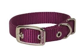 Double Nylon Dog Collar Red