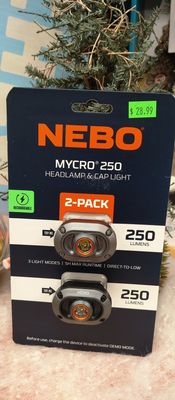 NEBO Mycro 250LM Headlamp twin pack
