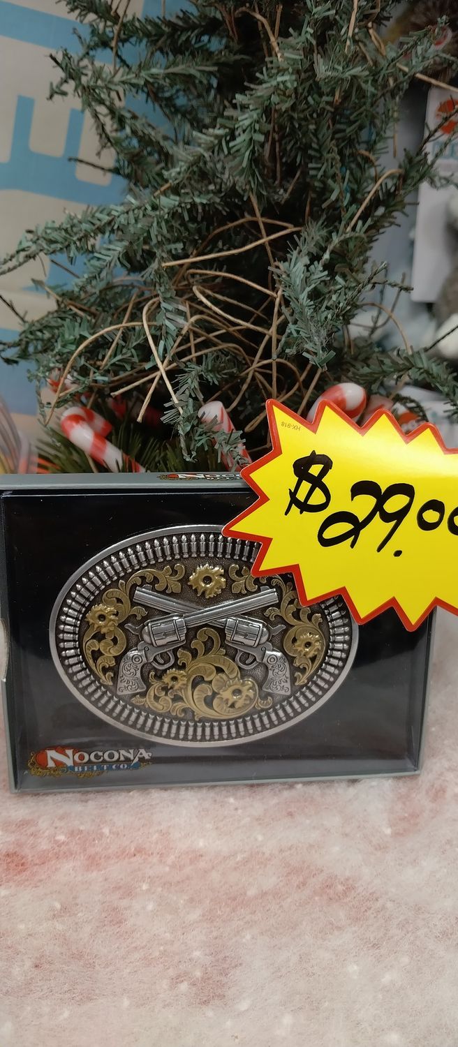 Sliver &amp; Gold Revolver  Buckle Men&#39;s