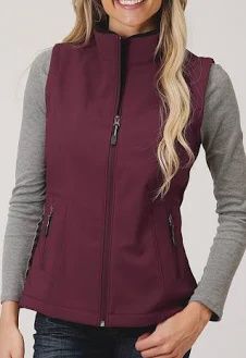 Roper Softshell Vest Women&#39;s XS Burgundy