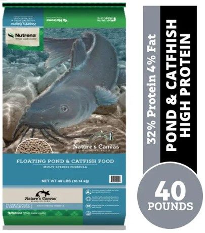 Natures Canvas Floating Pond &amp; Catfish Food Bag 40#