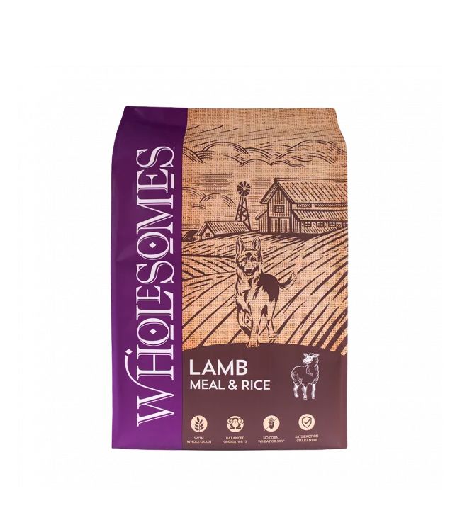 Wholesomes Dog Food, Flavor: Whole Grain Lamb &amp; Rice 40#