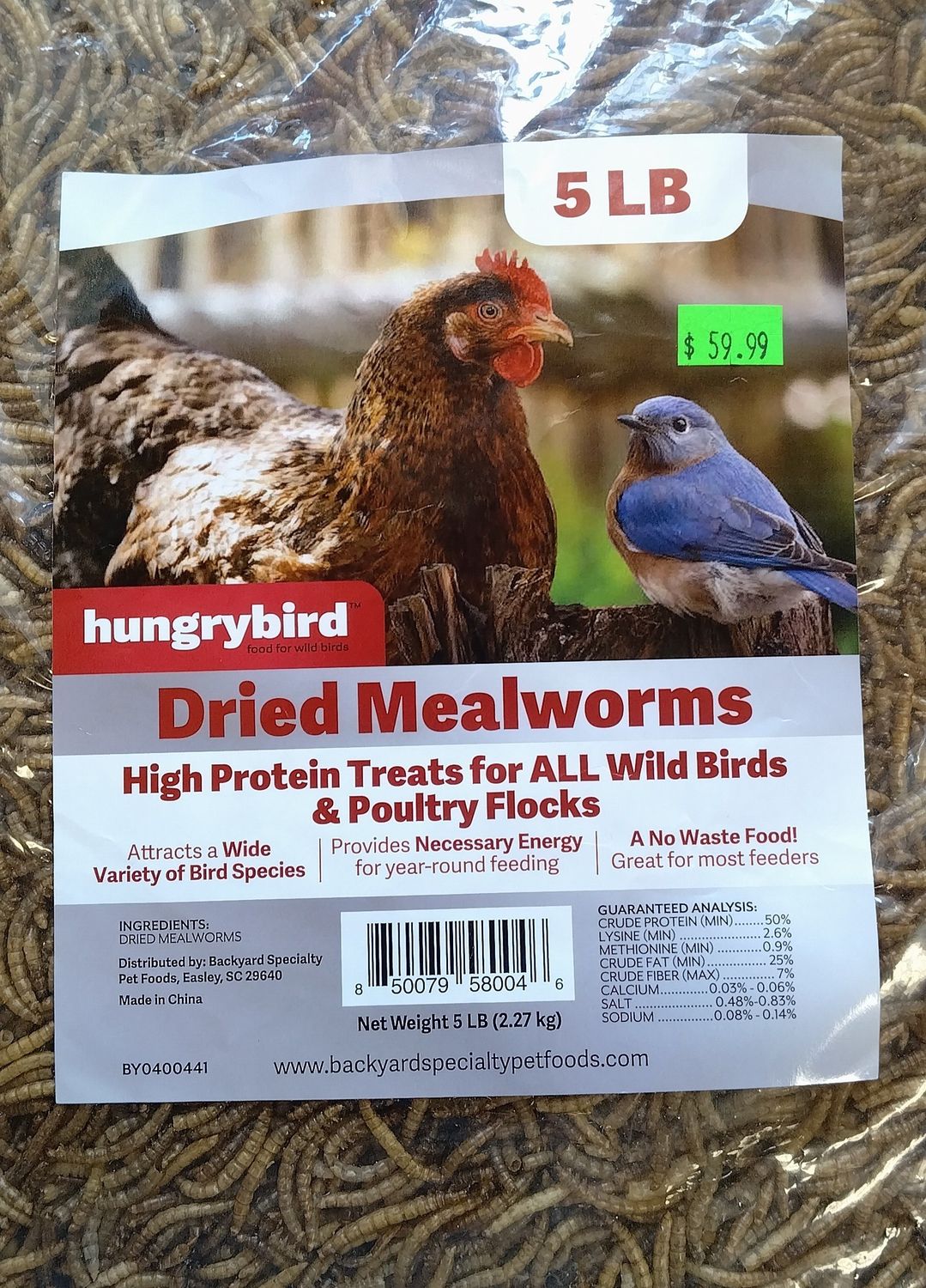 Hungrybird Dried Mealworms 5LB