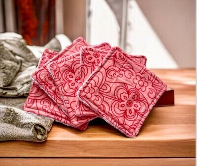 Reusable Face Wipes/Make Up Wipes
Coral floral