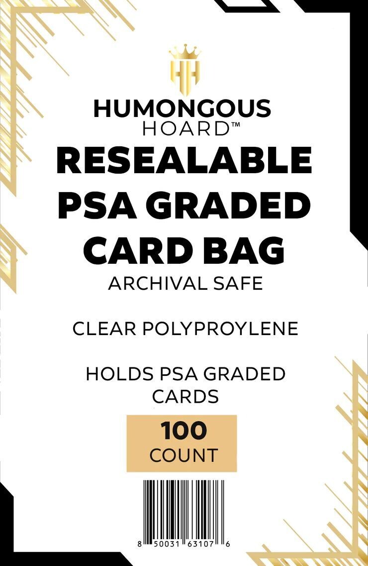 Resealable PSA Graded Card Bags Case (5000) 50 packs of 100