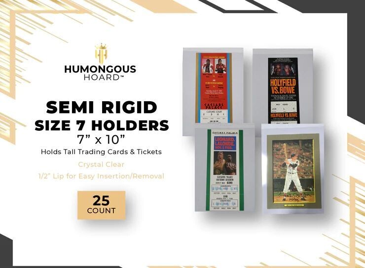 Semi Rigid Card Holders Size 7 Bulk Case (500) 20 Packs of 25