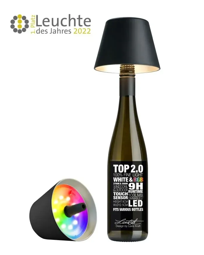 Lampada da tavolo Top 2.0 Led Nera - Sompex