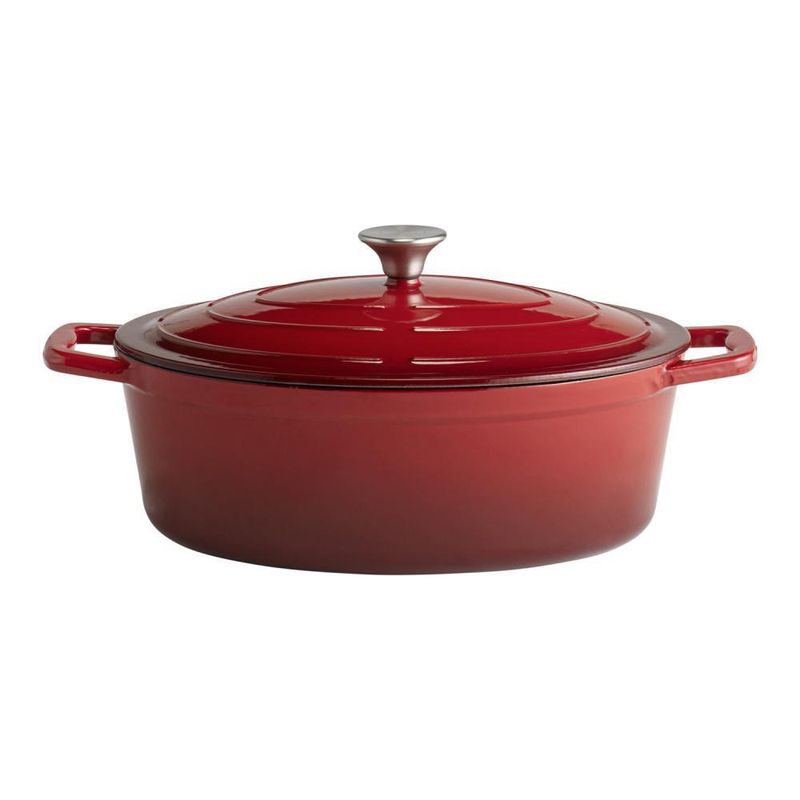 APS - Casseruola con coperchio &quot;5 Stars&quot; 25 x 33 cm Rosso