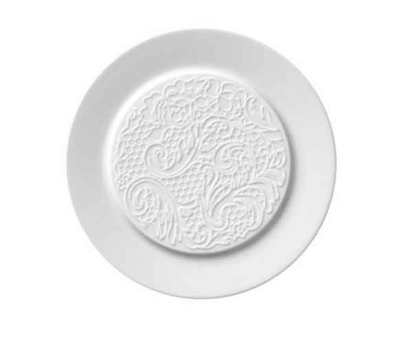 Degrenne - Piattino per Burro e Pane 14 cm Collection L Couture Bianco