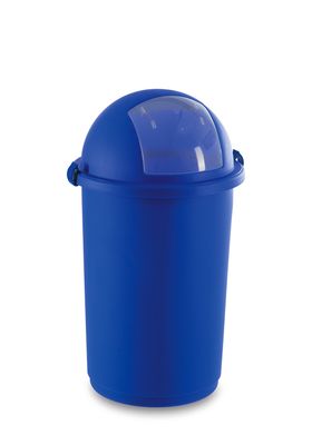 Portabox Con Coperchio 50 lt Blu Push - Giganplast