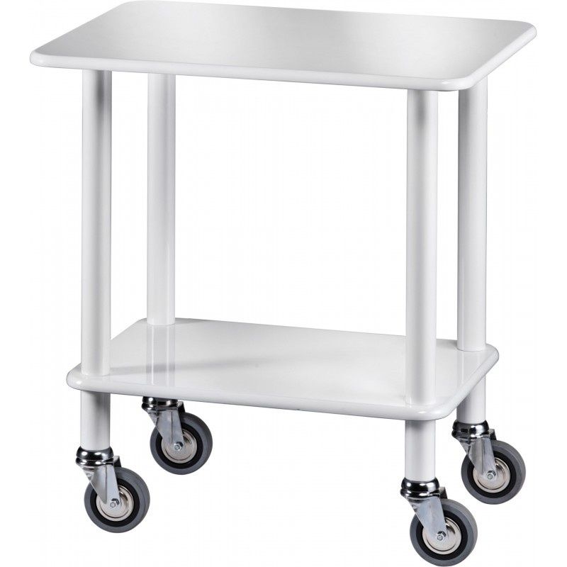 Forcar - Carrello Guéridon 2 piani 70 x 50 cm Laccato Bianco