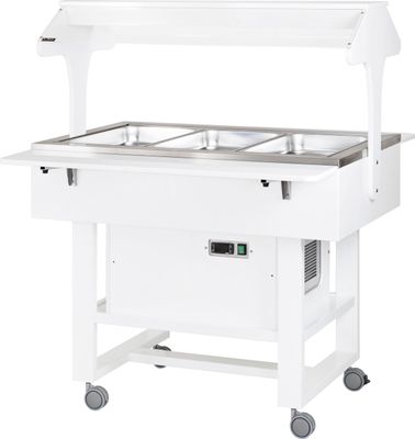 Forcar - Carrello refrigerato con luce al neon 3 x GN 1/1 Laccato Bianco