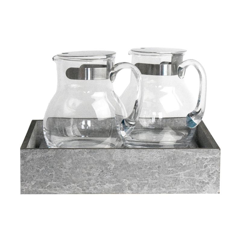 Yegam - Espositore refrigerato in Cemento con 2 caraffe GN 1/2 T-Collection