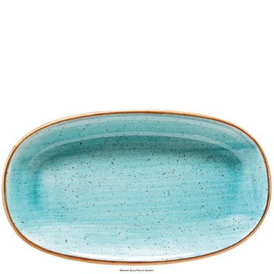 Piatto ovale 34x19 cm cm Aura Aqua Gourmet - Bonna