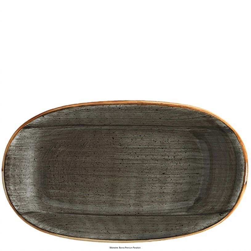 Piatto ovale 24x14 cm Aura Space Gourmet - Bonna