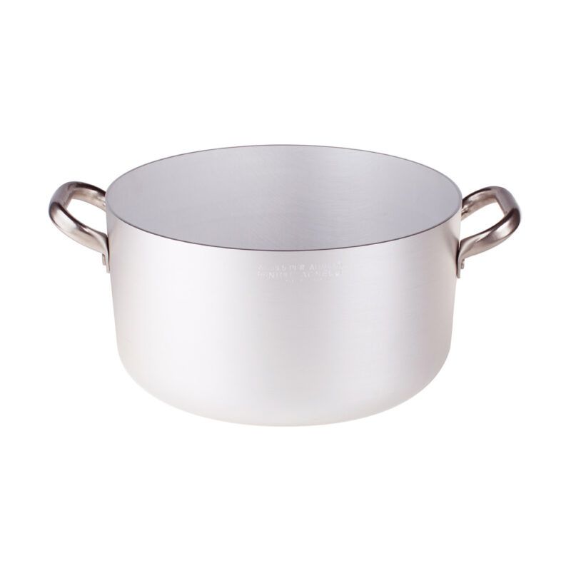 Agnelli - Casseruola Alta 2 Manici 26 cm Alluminio 104 - 3 mm